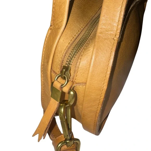 Madewell the Sydney tan crossbody genuine leather handbag EUC - Picture 8 of 13